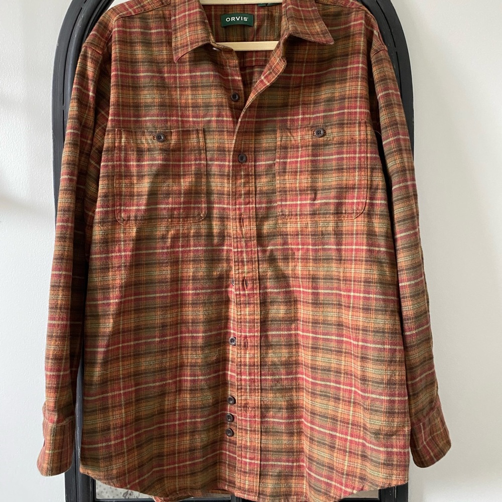 Mens orvis plaid flannel